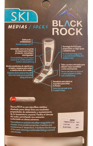 Imagen 3 de 8 de Medias Termicas Black Rock Trekking Ski Running Thermotech
