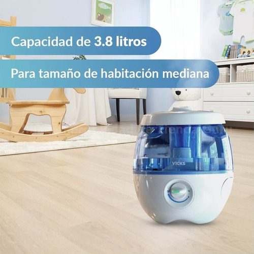 Imagen 6 de 10 de Humidificador Vick Vapor Frío Proyector Dulces Sueños Vul575