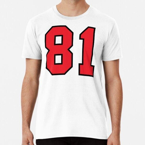 Remera 81 Sports Jersey Eighty-one Red Number Black Algodon 