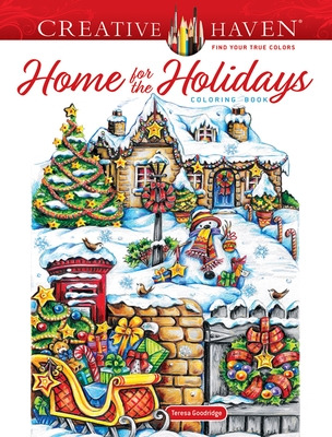 Libro Creative Haven Home For The Holidays Coloring Book ...