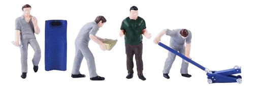 1:64 Diorama Figura Personas Resina Trabajador Construcción