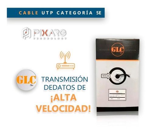 Imagen 6 de 10 de Cable Utp Exterior Doble Vaina Glc Cable Cat 5e Glc 305 Mts