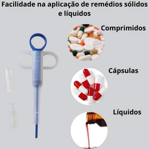 Seringa Aplicador De Remédios Comprimidos Para Cães E Gatos