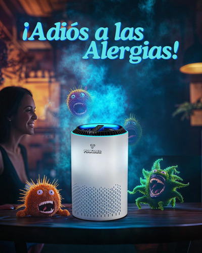 Filtro Purificador De Aire Maxiair Difusor Aromas Alergias Blanco