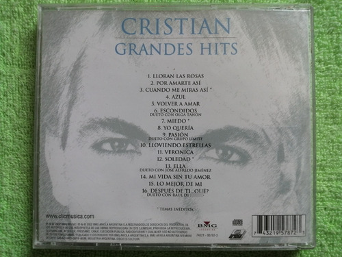 Imagen 5 de 5 de Eam Cd Cristian Castro Grandes Exitios 2002 Ariola Bmg Music