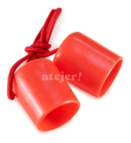 Imagen 7 de 7 de Tapa Punta Plástico Chico Agujas Tejer Almendra X 12 Unid