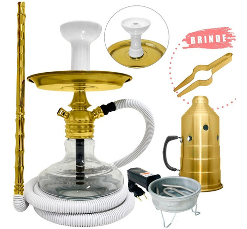 Imagem 8 de 9 de Narguile Black Hookah Mini Monster Completo Barato Fogareiro