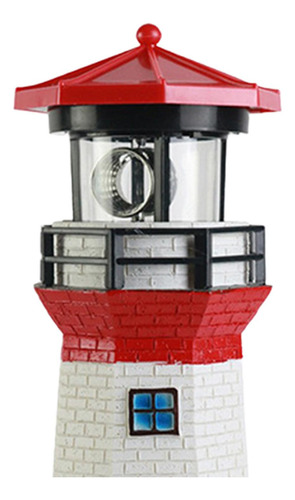Faro Solar De Jardín Con Luz Giratoria Para Exteriores