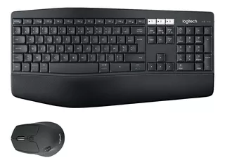 Kit de teclado y mouse inalámbrico Logitech MK850 Español Latinoamérica de color negro