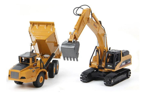 Kit Die Cast Maquina Caçamba Escavadeira Trator Top