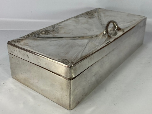 Imagen 5 de 10 de Antigua Caja Para Guantes Alemán Wmf Bronce Plateado