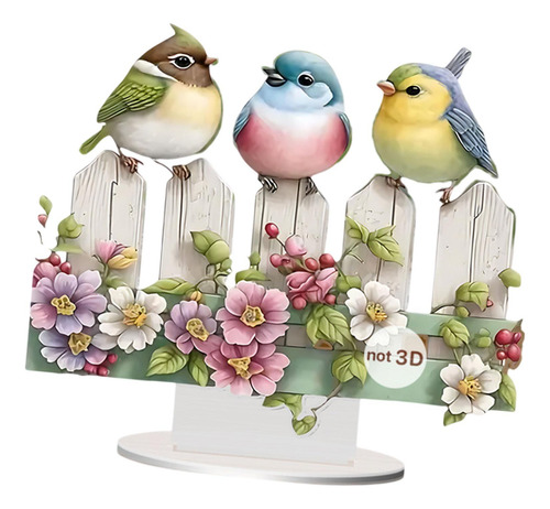 Decoración De Pájaros Acrílicos 2d Plano Olor A Adorno De
