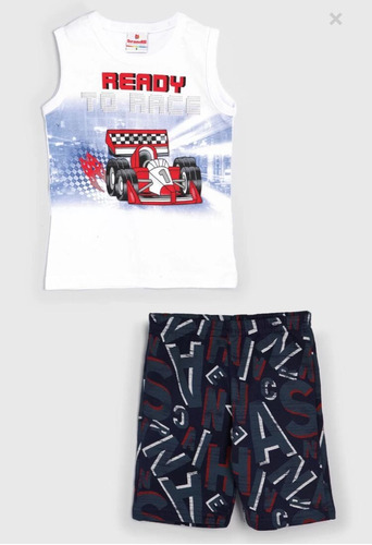 Imagem 2 de 2 de Conjunto Infantil Menino Brandili Carro Corrida