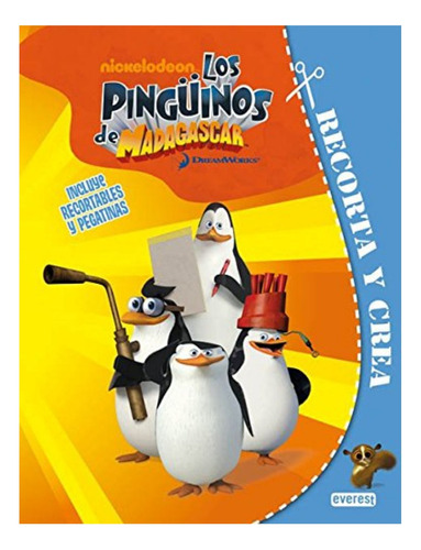 Libro Los Pingüinos De Madagascar Recorta Crea Con Stickers