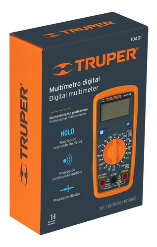 Multímetro Digital Junior Manten. Prof. Truper Mut-33