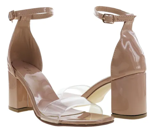 Sandalia tira cheap transparente