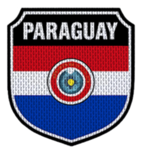 Parche 7,5cm Fshd Emblema Bandera Paraguay Modelo 77 Emblema Bandera Paraguay Modelo 77