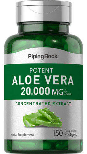 Piping Rock Cápsulas De Aloe Vera 20000 Mg | 150 Cápsulas 