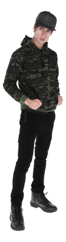 Sudadera Camuflajeada De Felpa Para Hombre Moda Casual Chb