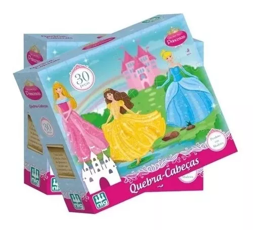 Kit 2 Jogos Quebra Cabeça Princesas Infantil C/ 30 Peças - Compre