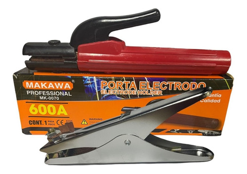 Porta Electrodo 600a + Pinza Toma A Tierra 600a