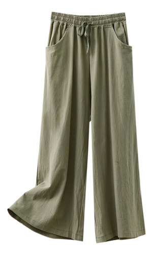 Pantalones Con Bolsillos Para Mujer, Pantalones De Cintura A