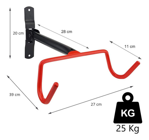 Soporte Horizontal De Pared Para Bicicleta Ruta Montaña Bmx