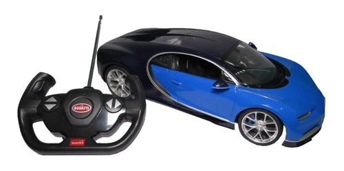 Carro convencional a control remoto Rastar Chiron Bugatti 1:14 azul