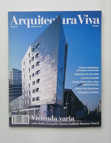 Revista Arquitectura Viva N° 36, Mayo / Junio, 1994 (Usado)