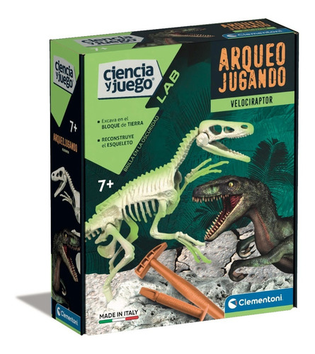 Velociraptor Dinosaurio Arqueologia Ciencia Juego Clementoni