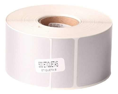 500 Etiquetas De Seguridad Plata  Garantia 50mm X 100mm