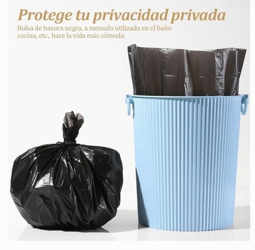 Bolsa Para Basura Biodegradable(45x50cm 100pzas) Color Negro