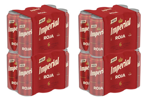 Imagen 2 de 9 de Cerveza Imperial Roja Lata 473ml - Pack X24 Oferta