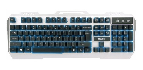 Teclado Gamer Metalico Simil Mecanico Luz Led Pro Pc Ps4 