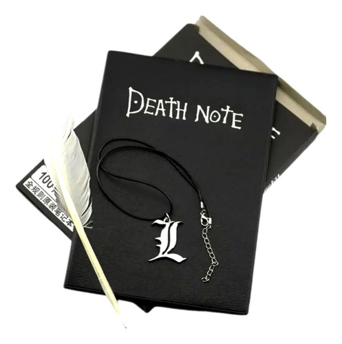 Caderno De Anime Death Note Inclui Caneta, Colar Ly E