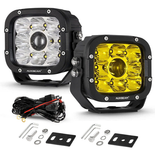 Luz Conduccion Led Ambar 5  55 W Auxbeam Super Bright Spot