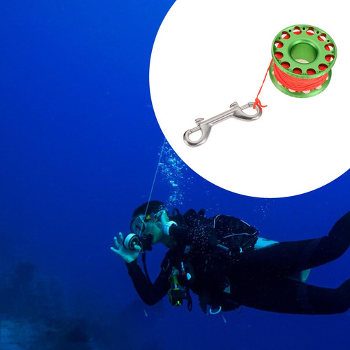 Carrete De Buceo Con Línea De Alta Carrete Verde