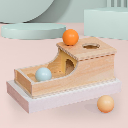 Bola Montessori Drop Box Brinquedo De Aprendizagem