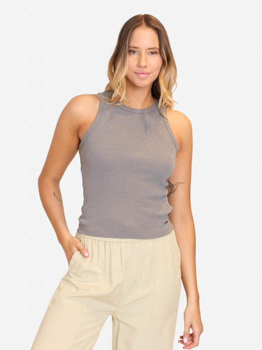 Polera Mc Basic Not Basic Gris Mujer Maui And Sons
