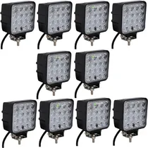 Comprar Pack X 10 Faros Reflector Led 48w Cuadrado 12v 24v Tractor