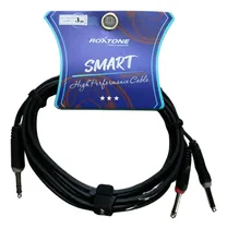 Comprar Cable De Audio Plug 1\u002F4 Estéreo A Dos Plug 1\u002F4 Mono Roxtone