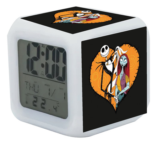 Reloj Despertador  Jack Skellington 2 Con Luz Led