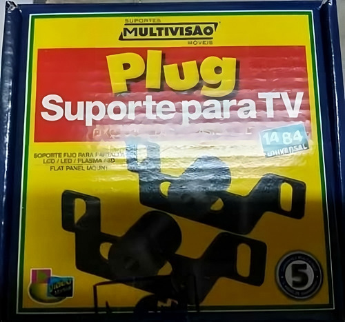 Suporte Multivisão Plug-LED de parede para TV/Monitor de 14" até 84" preto