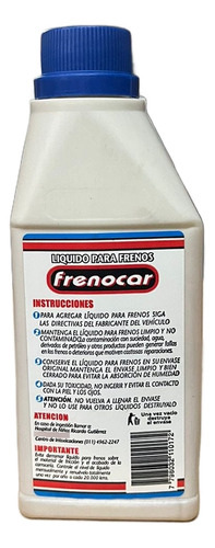 Liquido Para Frenos Frenocar Dot 3 200 Cc.