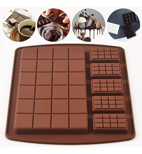 Molde Silicona Barras De Chocolate Minis - Repostería Dulces Color Sorpresa