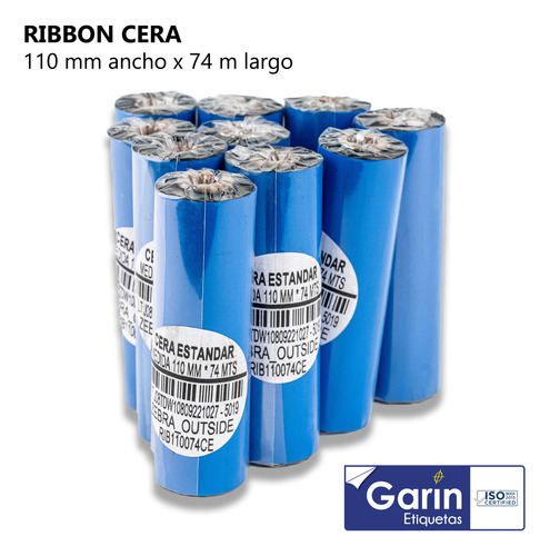 Pack X 10 Ribbon Cera Outside 110mm X 74mts Garin