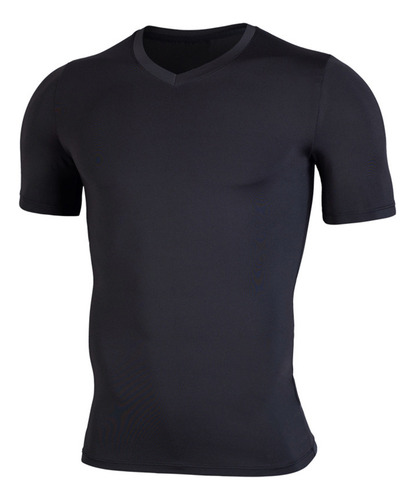 Camiseta C Para Hombre, Color Liso, Cuello En V, Pantalones