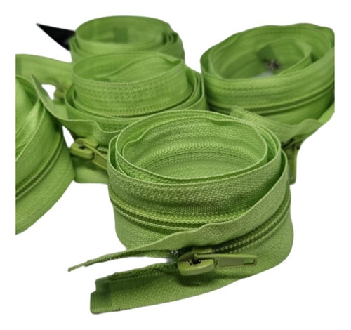 Cierre Cadena Separable Largo 70 Cm Pack X 5 Unidades Verde Lima