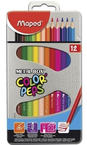 Colores Maped Color Pep´s 12 Metal Box Precio Mayoreo $90.20