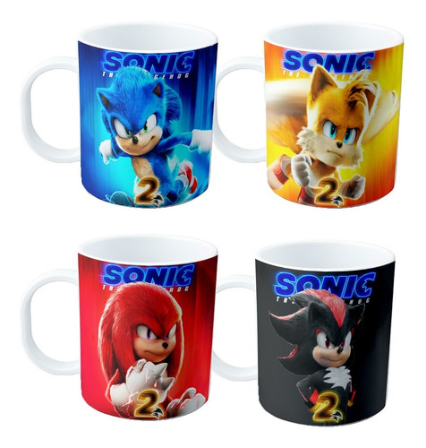 Taza De Plastico X 15 Unidades Sonic Cumpleaños
